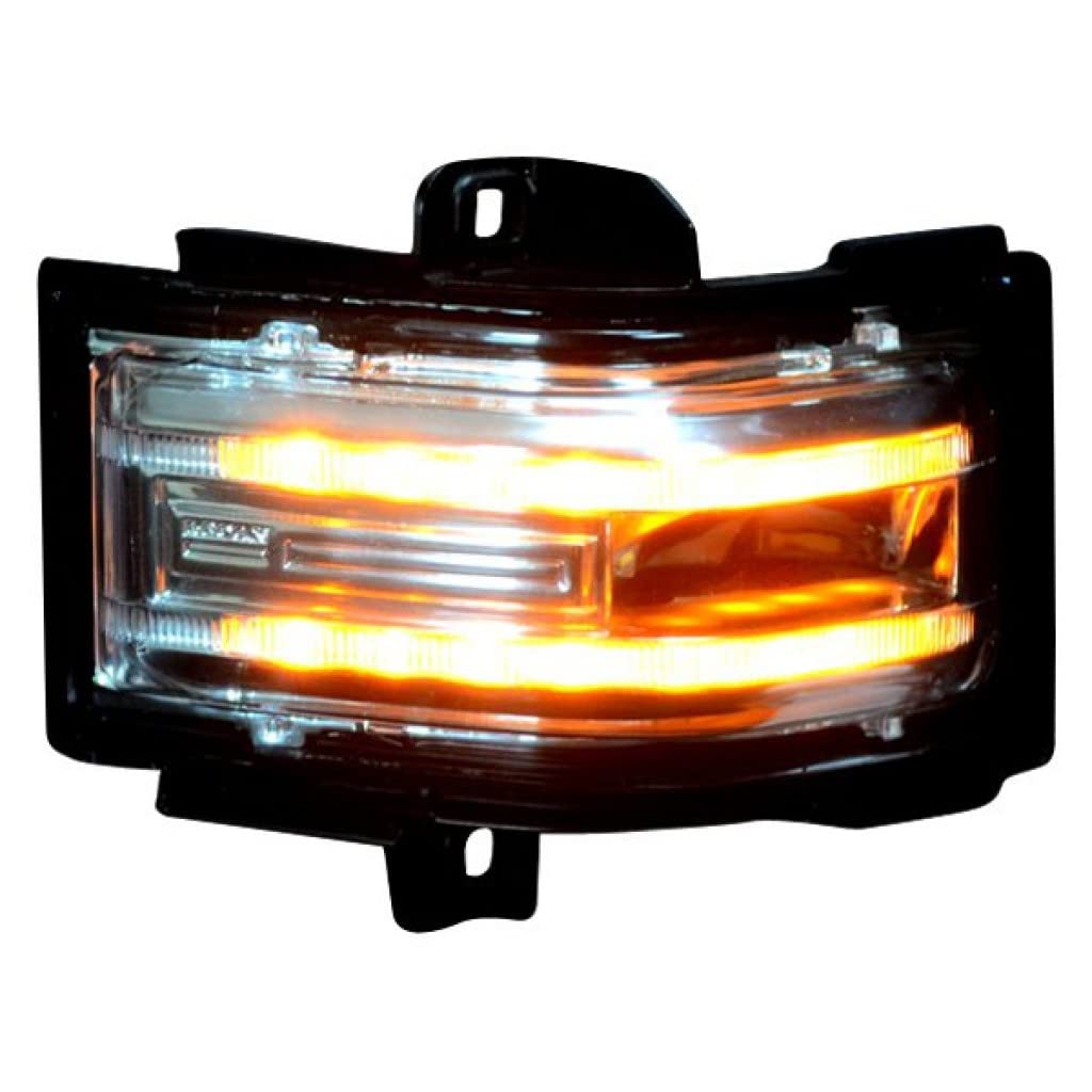 Recon Towing Mirror Lights for Ford F-250 F-350 F-450 Super Duty 2017-2022 - 2 Piece LED Light Kit with White Running Lights & Amber Turn Signals - Perfect for Towing, Off-Roading & Night Driving