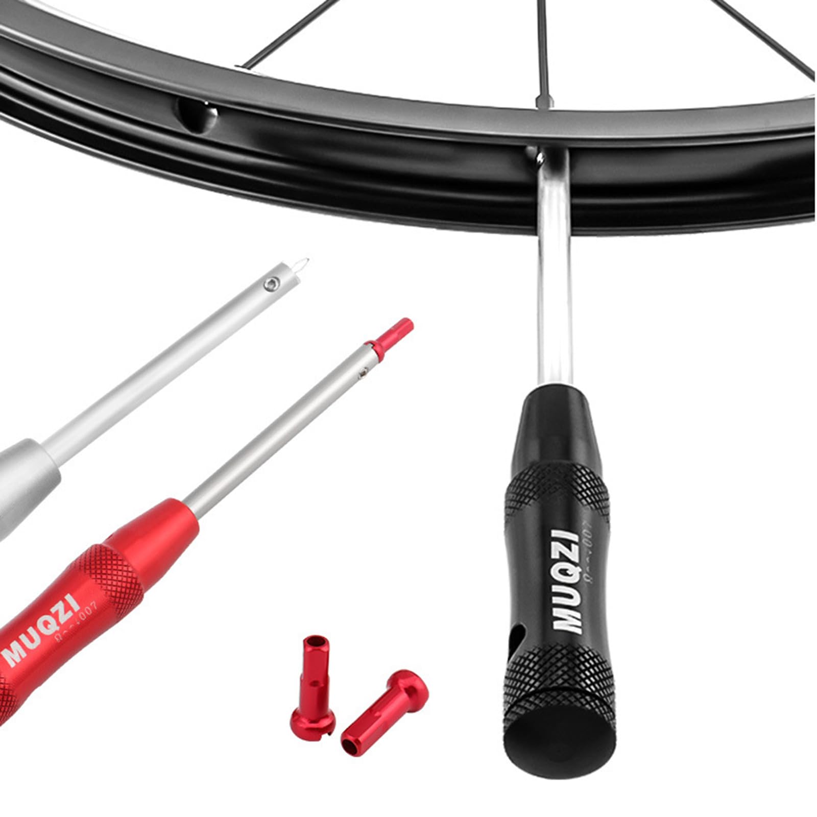 Muloo Bike Mountain & Road Folding Bikes Spoke Nipple Wrench Tool Kit - Professional Maintenance Set for Wheel Spoke Cap Installation & Repair (Red) - Perfect for Bicycle Tune-ups, DIY Repairs & On-the-Go Adjustments