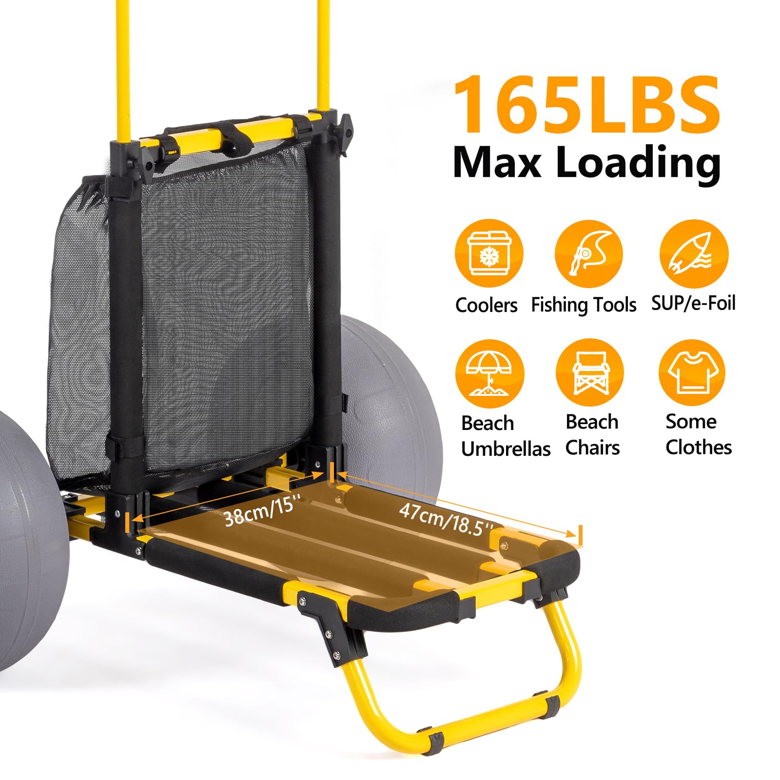 **Foldable Beach Cart with 12