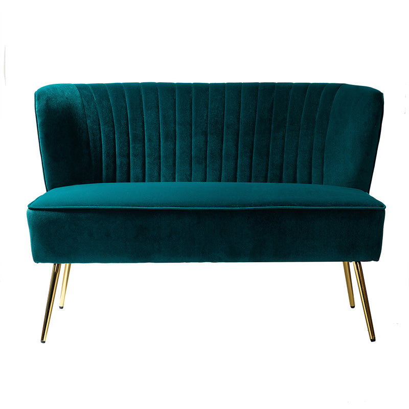 Bariana Velvet Loveseat - Soft & Luxurious Small Couch for Living Room, Bedroom, or Office - Perfect for Cozy Seating & Home Decor