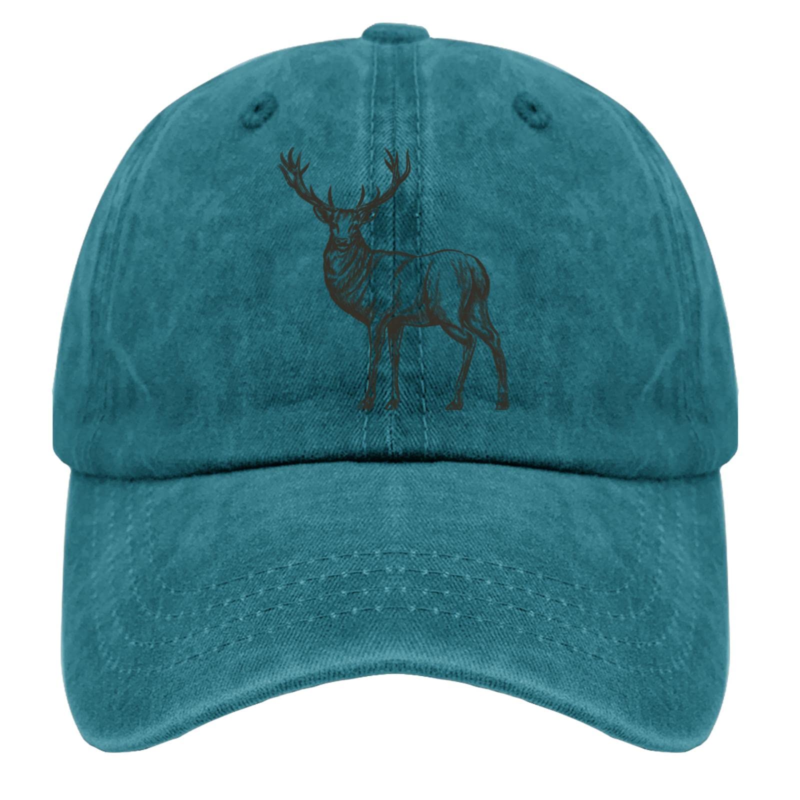 Vintage Washed Cotton Adjustable Dad Hats - Deer Wild Nature Wildlife Reindeer Trucker Caps for Women & Men - Perfect for Golf, Outdoor Activities & Casual Wear