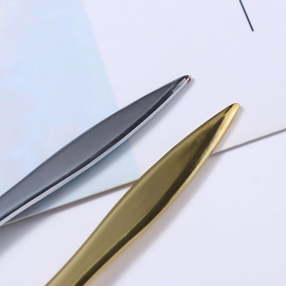 Premium Gold Letter Opener - Elegant Wooden Handle Paper Cutter for Envelopes, Mail & DIY Crafts | Perfect for Office, Home, School & Stationery Lovers