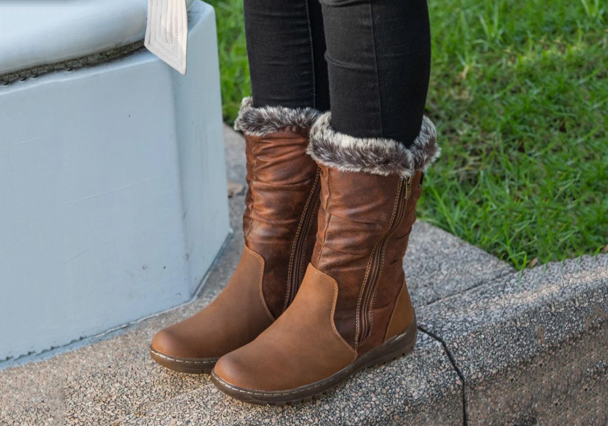 CC Resorts Goose Women's Comfortable Mid Calf Boots - Waterproof Winter Snow Boots for Women, Slip Resistant Casual Ankle Booties - Perfect for Snowy Days, Outdoor Activities & Daily Wear