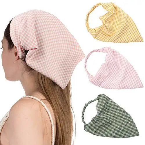 Floral Elastic Hair Kerchief Scarf Set of 3 - Stylish Headbands for Women, Girls | Perfect for Summer, Beach, Yoga, and Outdoor Activities