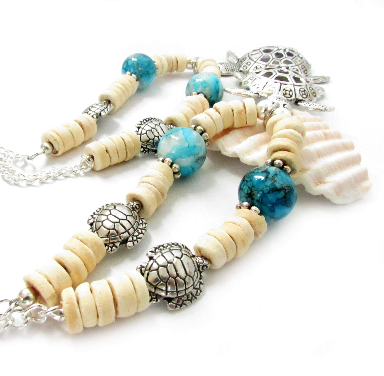 Sea Turtle Curtain Tiebacks - Set of 2 Coastal Beach House Decor Curtain Holdbacks for Windows - Perfect for Nautical, Ocean & Coastal Themed Bedrooms & Living Rooms