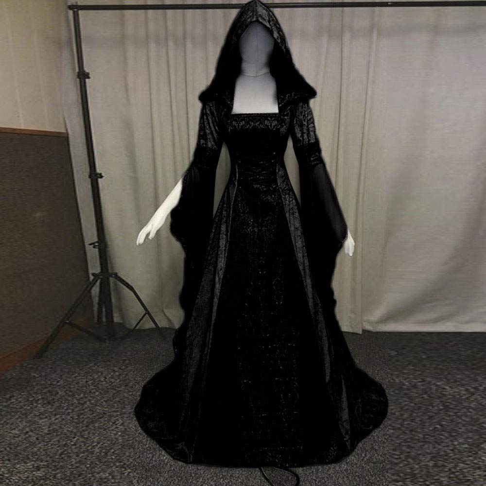 Medieval Renaissance Dress for Women - Vintage Gothic Gown for Halloween & Cosplay