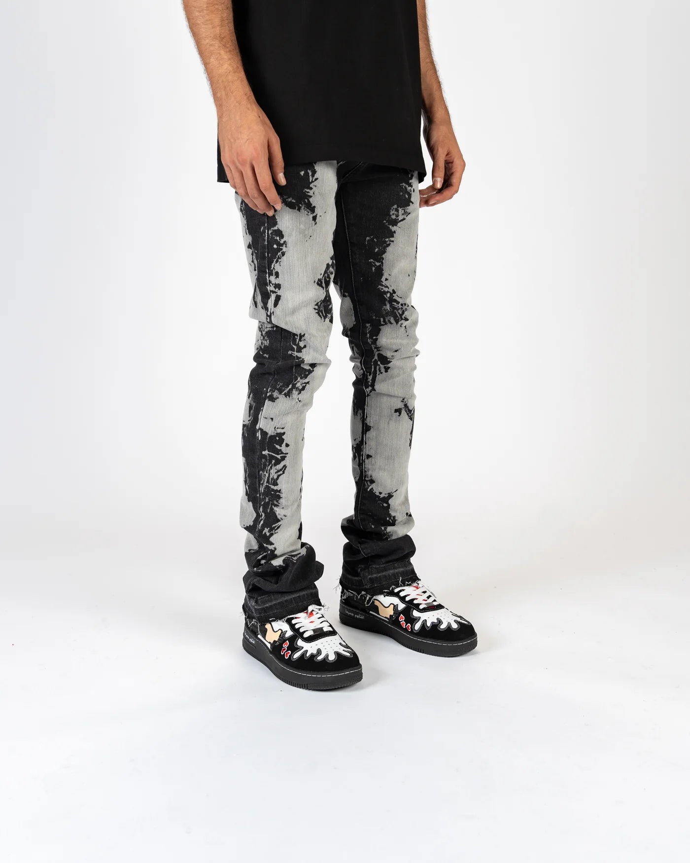 PHEELINGS SCARRED BY FLARE STACK DENIM Jeans - Vintage Inspired Distressed High Waisted Bell Bottom Pants for Women | Perfect for 70s Retro Outfits, Music Festivals & Boho Chic Style