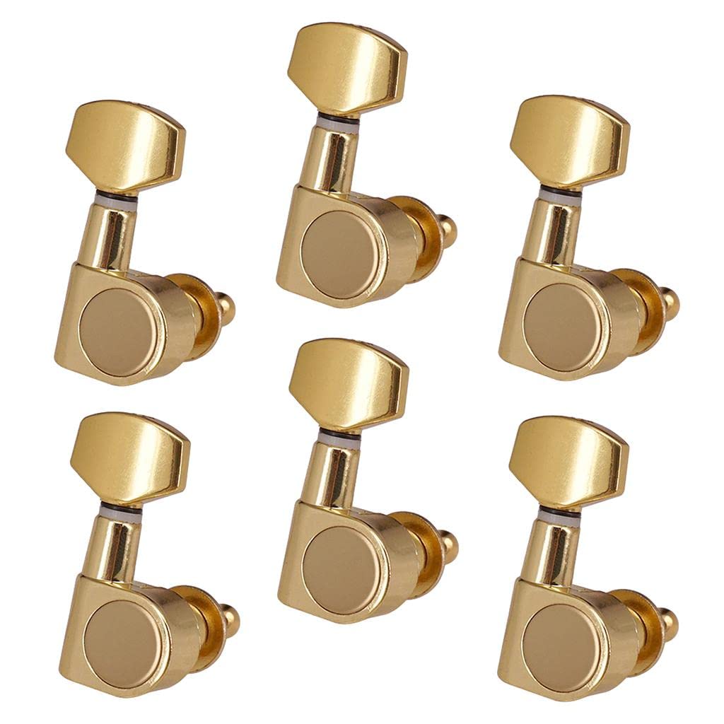 Tongina 6-Piece Electric Guitar String Tuning Pegs - Closed Gear Knobs for 6-String Guitars - Perfect for Guitar Maintenance & String Replacement