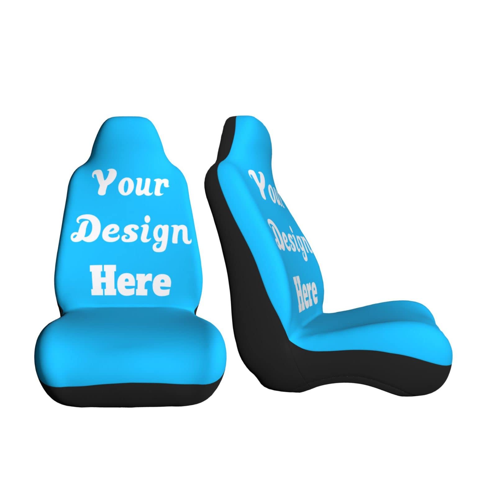 Custom Personalized Car Seat Covers - Add Your Own Design & Picture | Universal Fit for Cars, Trucks & SUVs | 2-Piece Set for Comfort & Style | Perfect for Road Trips, Daily Commutes & Family Travel