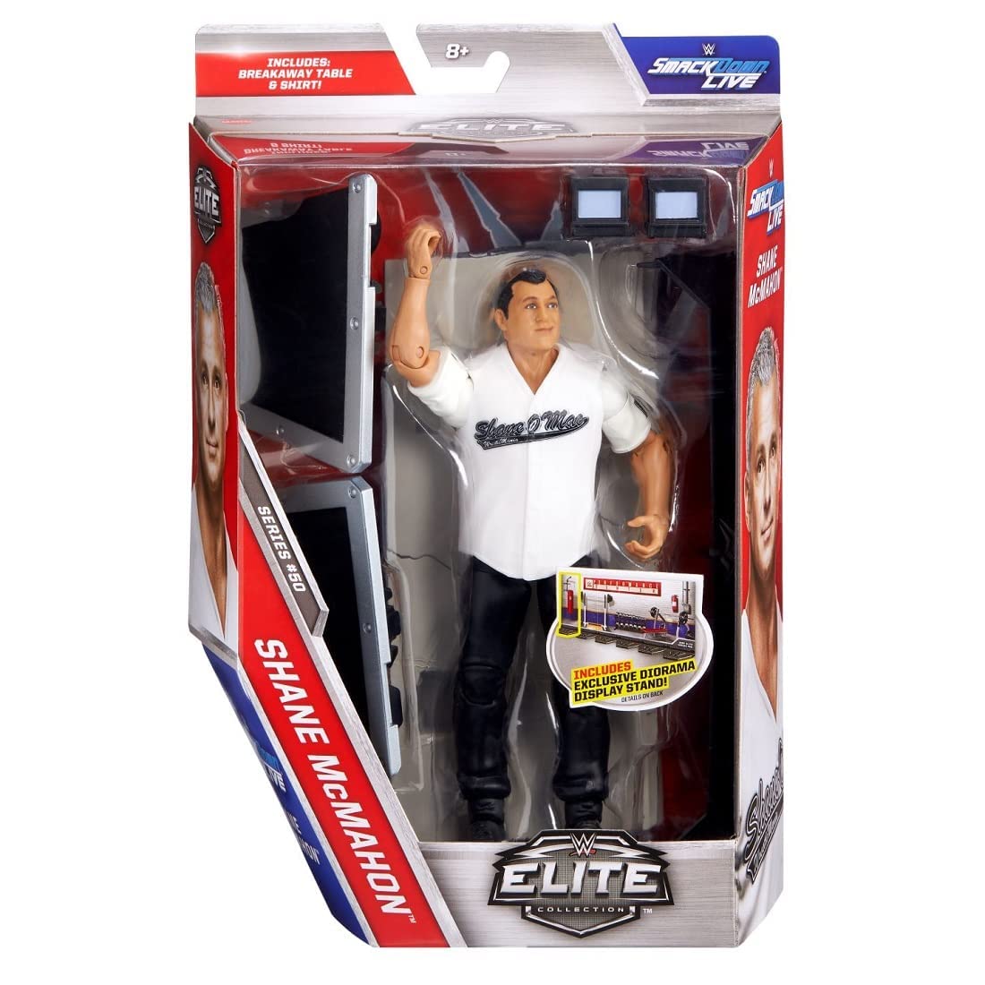 WWE Elite Collection Shane McMahon Action Figure - Authentic Wrestling Collectible for Fans & Display