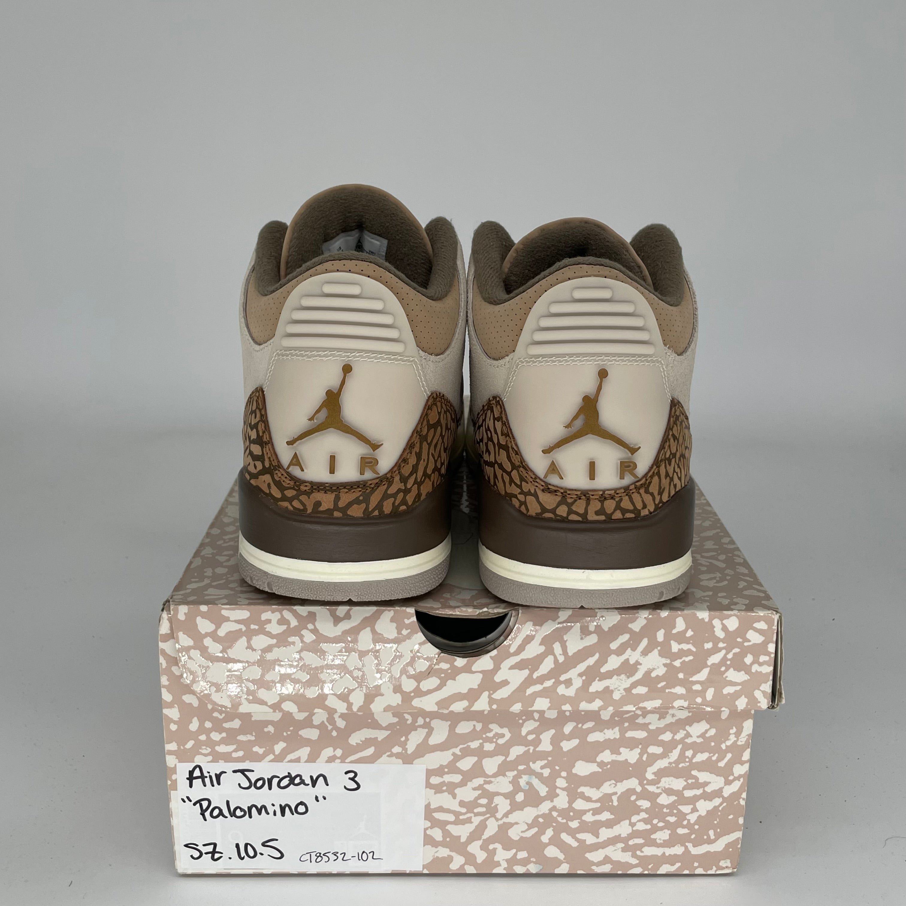 AIR JORDAN 3 PALOMINO Men's Basketball Shoes Size 10.5 - Style CT8532-102 - Retro Sneakers for Casual Wear & Street Fashion