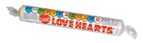 Swizzels Matlow Giant Love Heart Rolls - 10 Pack of Sweet Candy Rolls | Bulk Valentine's Day Candy, Party Favors, Wedding Treats & Romantic Gifts