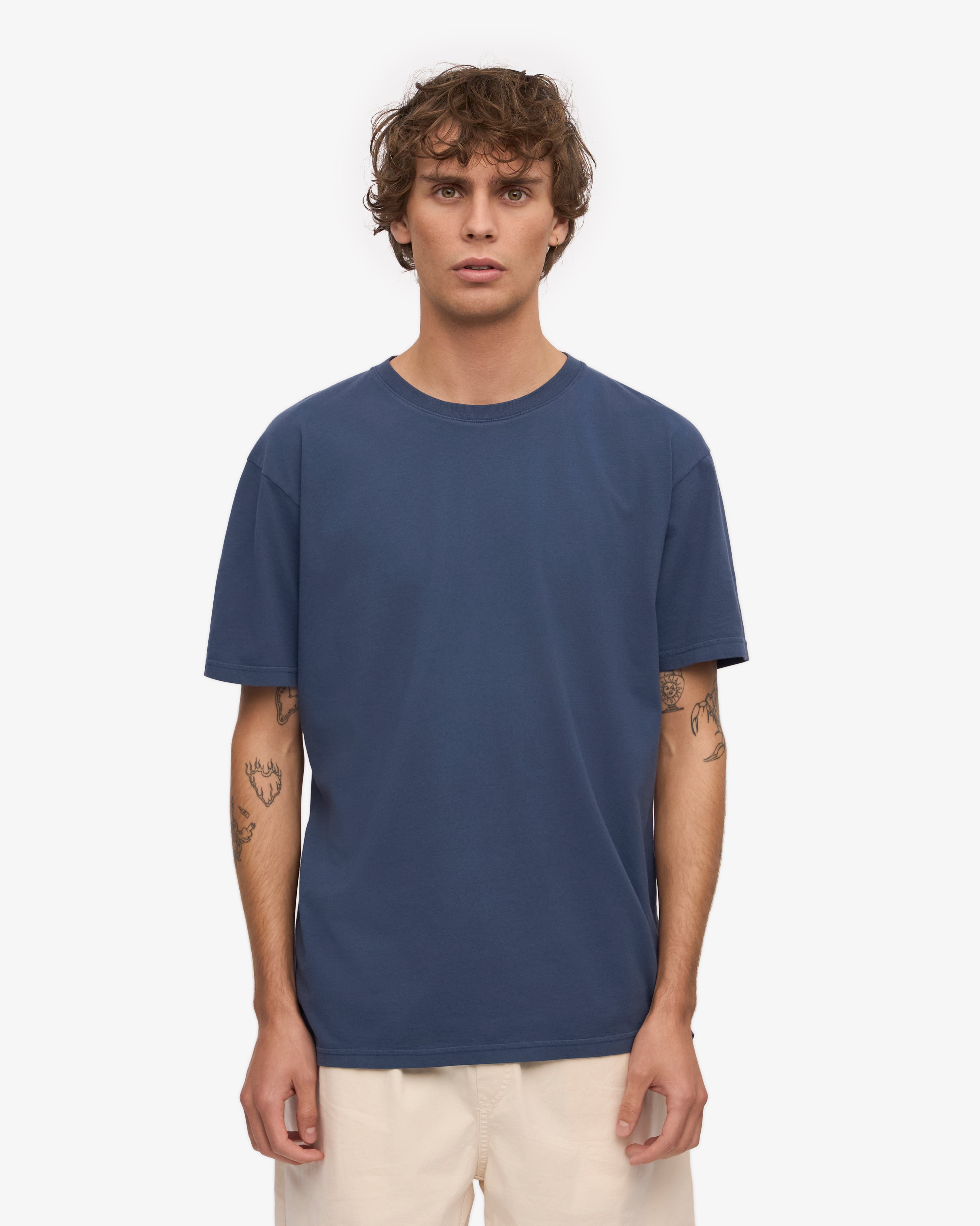 Classic Organic Cotton T-Shirt for Men & Women - Soft & Comfortable Petrol Blue Tee - Perfect for Casual Wear, Gym, and Everyday Outfits