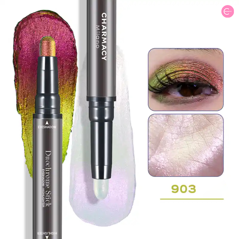 CHARMACY Dual Ended Chameleon Eyeshadow Stick - Long Lasting Creamy Eye Makeup for Day & Night - Perfect for Party, Date & Everyday Wear