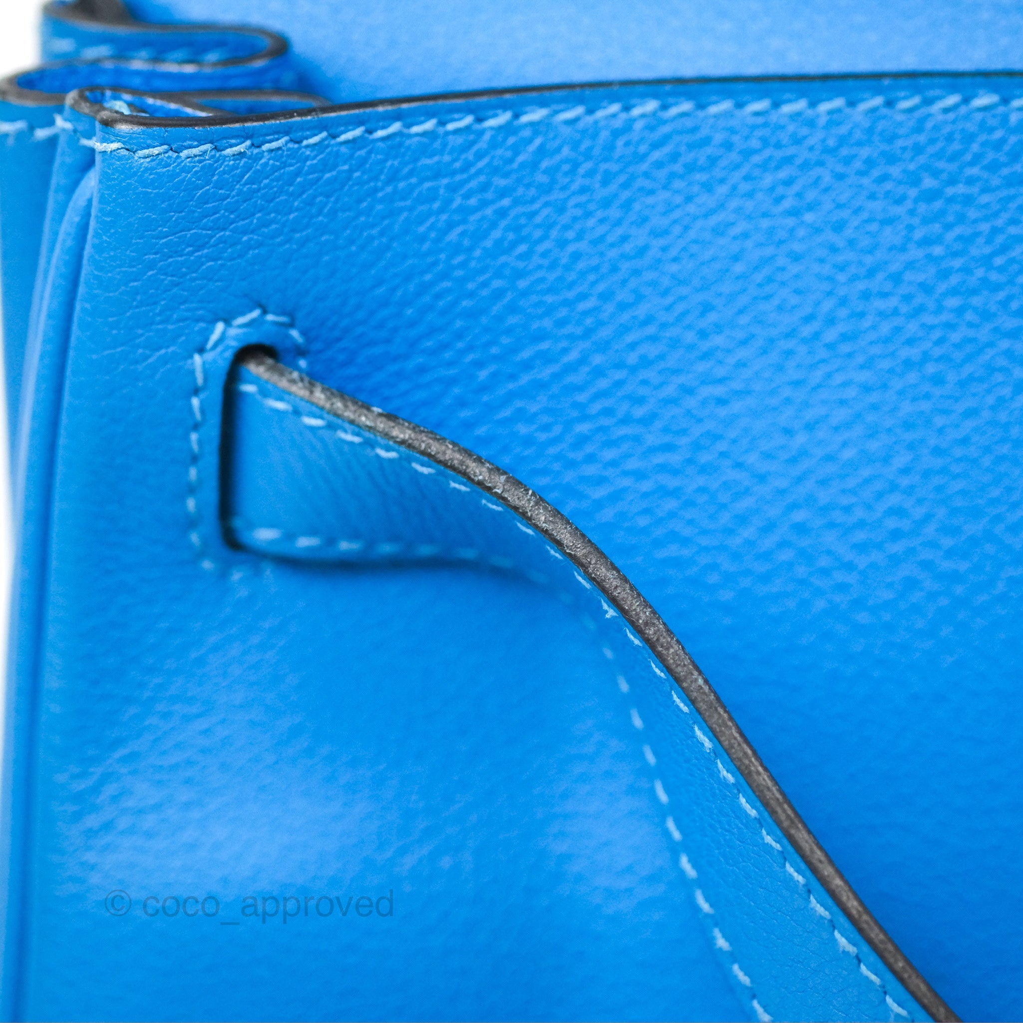 Authentic Hermès Retourne Kelly 28 Handbag in Blue Evercolor Leather with Gold Hardware - Luxury Designer Bag for Women, Perfect for Work, Travel & Special Occasions