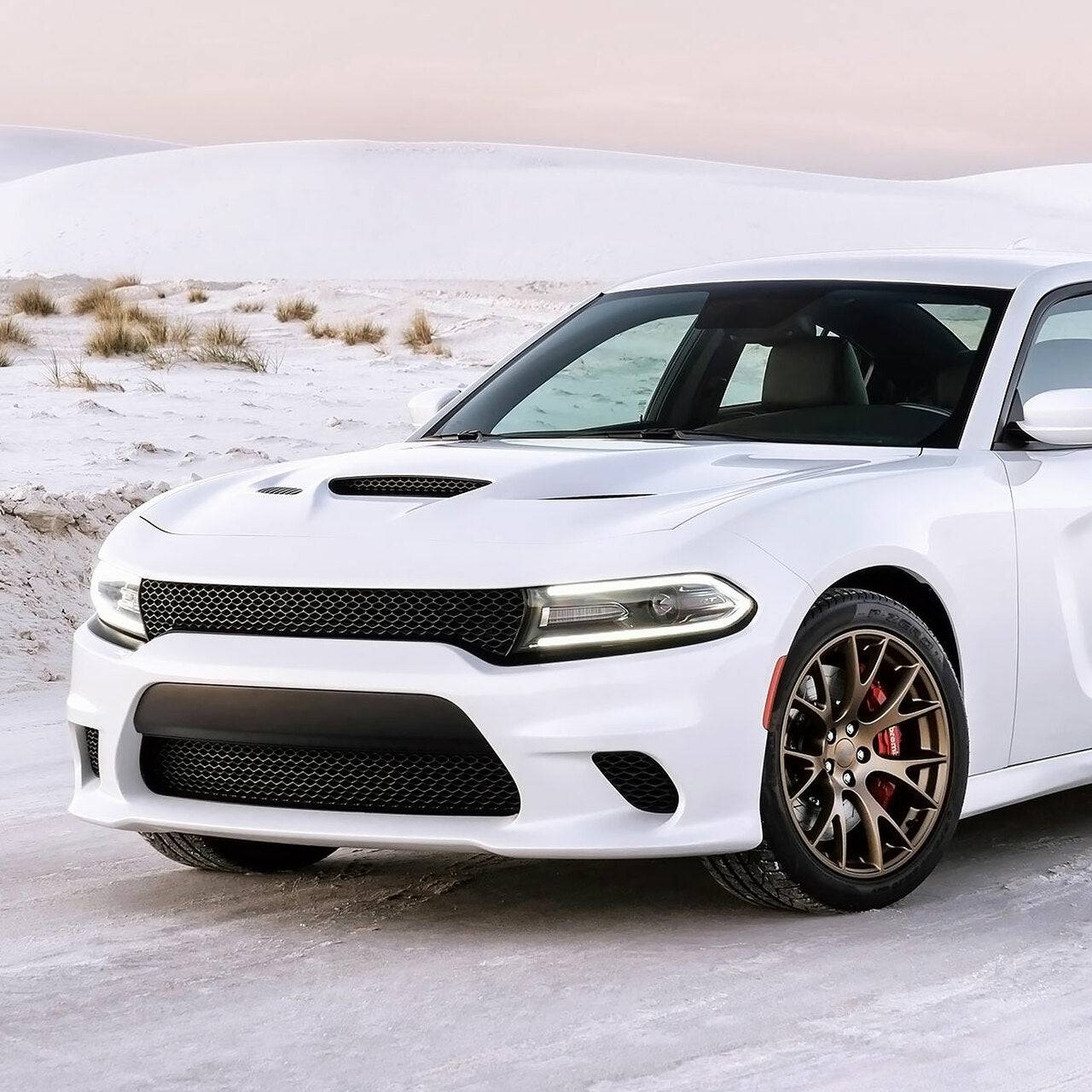 2015-2020 Dodge Charger LED Projector Headlights with C-Shape LED Strip & Turn Signal - Black Housing Clear Lens - Upgrade for Night Driving & Custom Look
