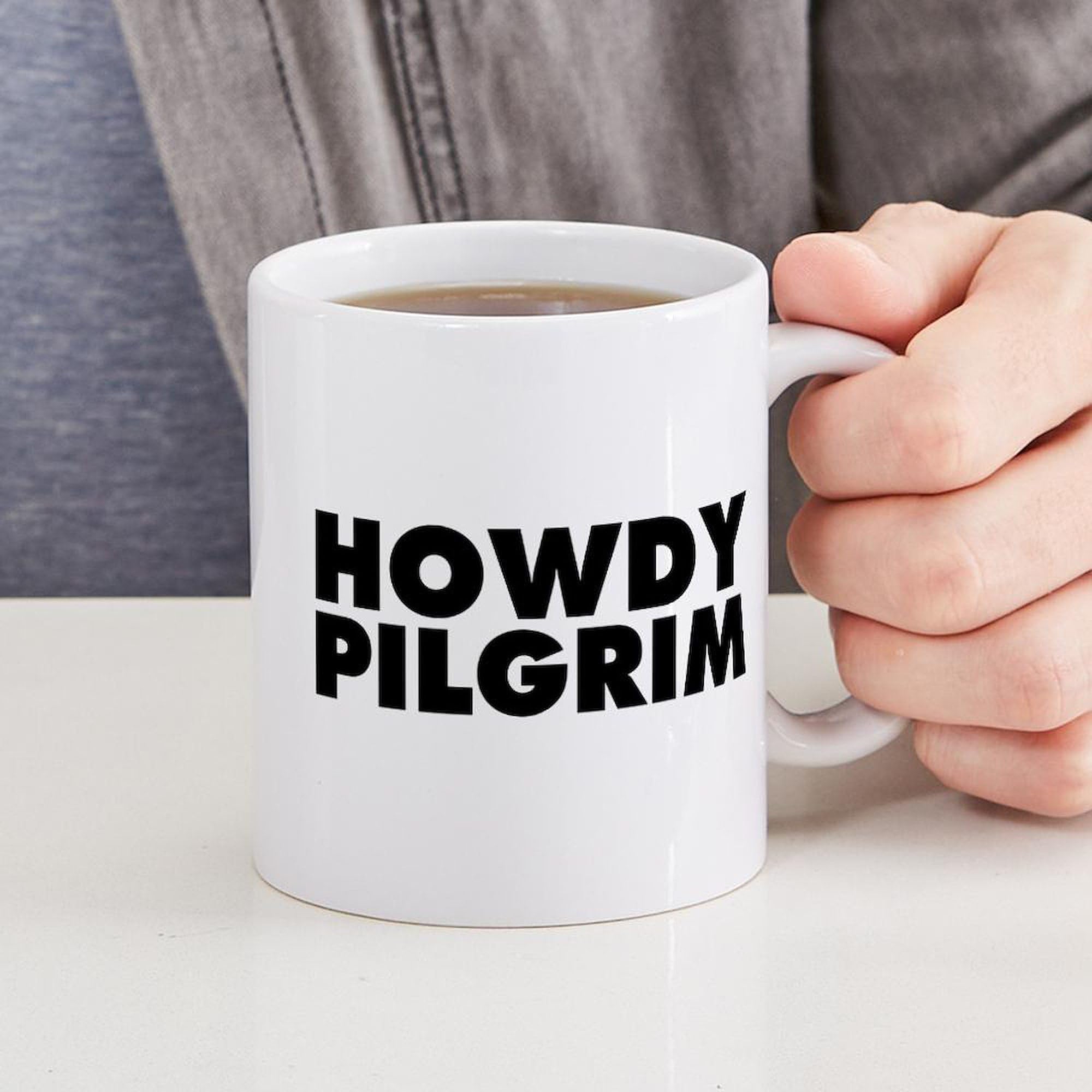Howdy Pilgrim 11 oz Ceramic Coffee Mug (325ml) - Durable & Stylish for Home, Office, or Gifts - Perfect for Coffee, Tea & Hot Beverages