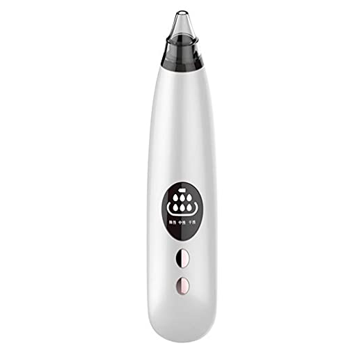Healifty Electric Blackhead Vacuum Pore Cleaner - USB Rechargeable Comedone Extractor Tool Kit (White) | Professional Skin Care Device for Deep Cleansing at Home | Perfect for Acne Prone & Oily Skin Types