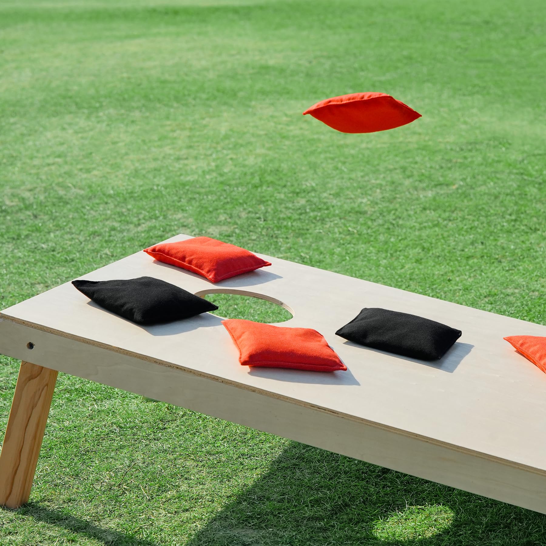 JMEXSUSS Weather Resistant Standard Cornhole Bags - Set of 8 Regulation Bean Bags for Outdoor Tossing Game, Backyard Parties, Tailgating & Picnics