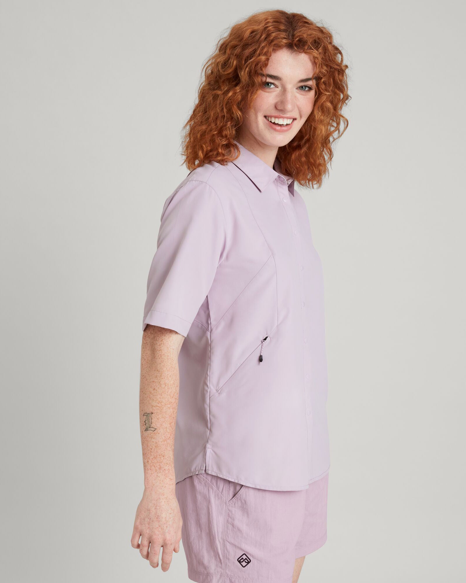 SUN Scout UPF 50+ Women's Short Sleeve Shirt - Lightweight Sun Protection Top for Hiking, Beach & Outdoor Activities | Lupin Field Design
