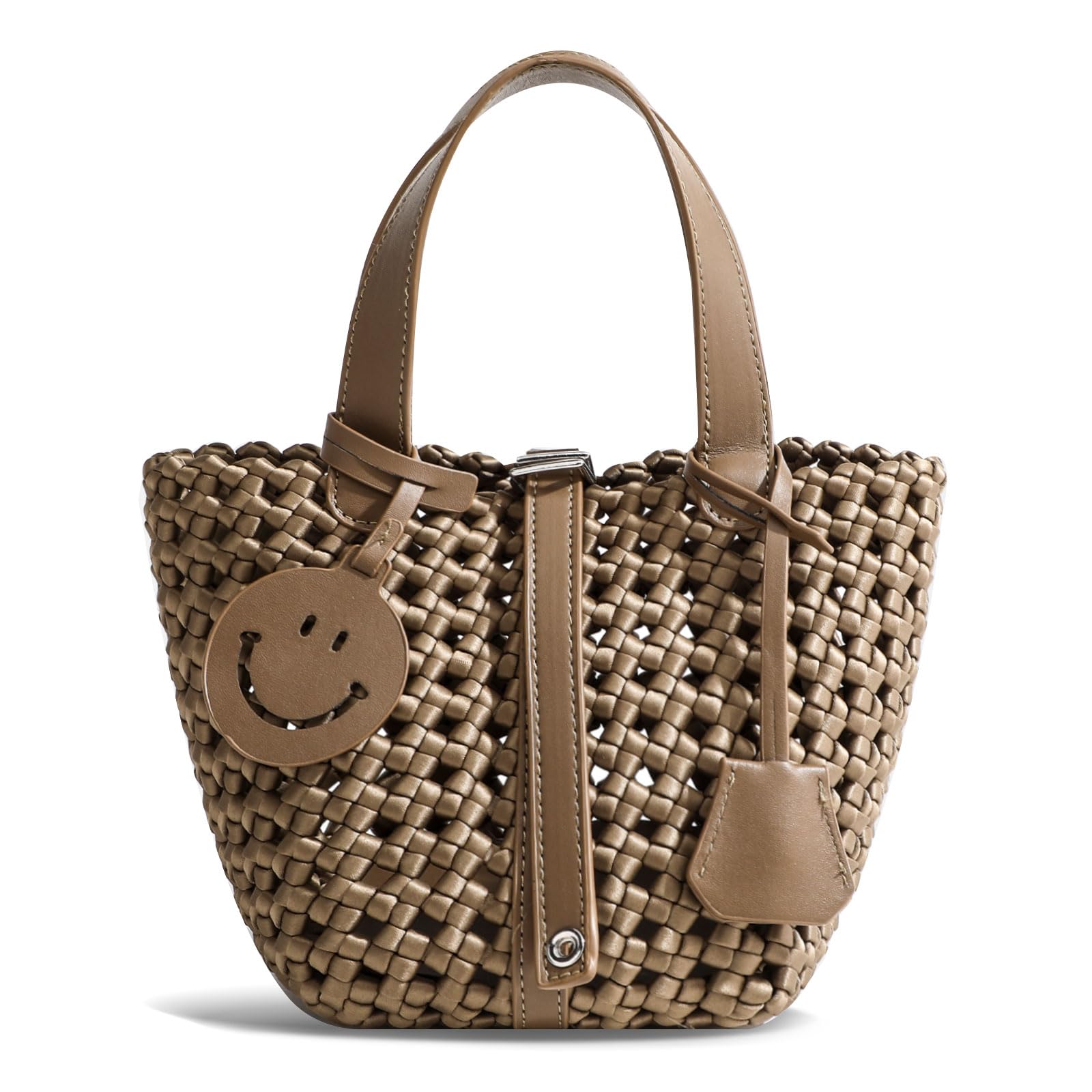 Stylish Woven Handbags for Women - Top Handle Satchel, Basket Bucket Bag & Small Tote - Boho Hobo Purses for Everyday Use, Beach, Shopping & Travel Accessories