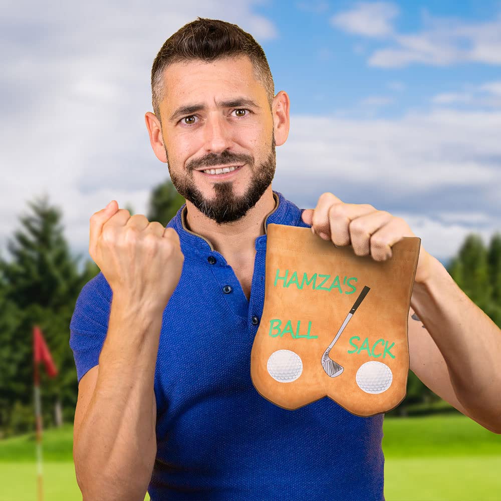 Personalized Custom Golf Ball Bag with Name - Portable Golf Ball Storage Pouch for Golf Clubs - Perfect Golf Gift for Men & Women - Ideal for Golf Tournaments, Practice & Travel