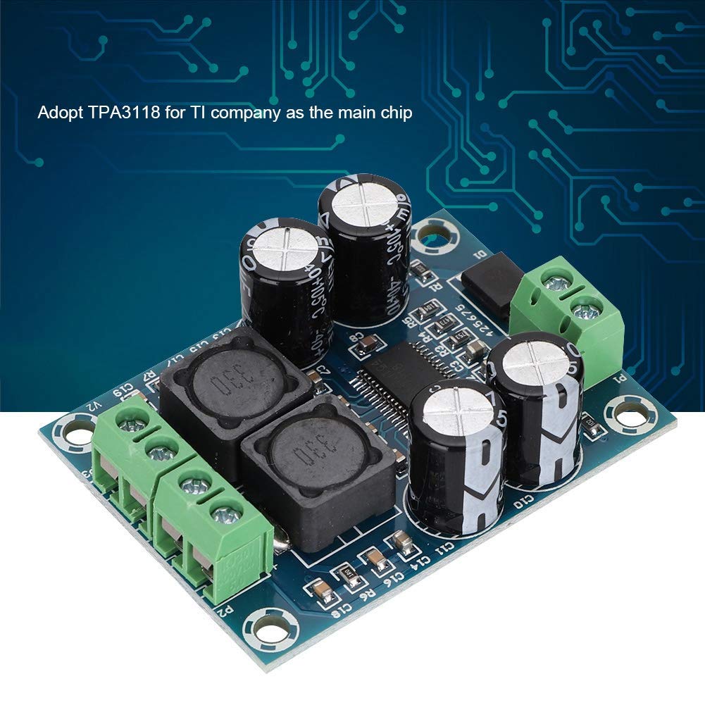 TPA3118 Mono Digital Amplifier Board, 60W High Power Audio AMP Module, DC10-24V, Ideal for Home Theater Speakers, DIY Projects, and Car Audio Systems