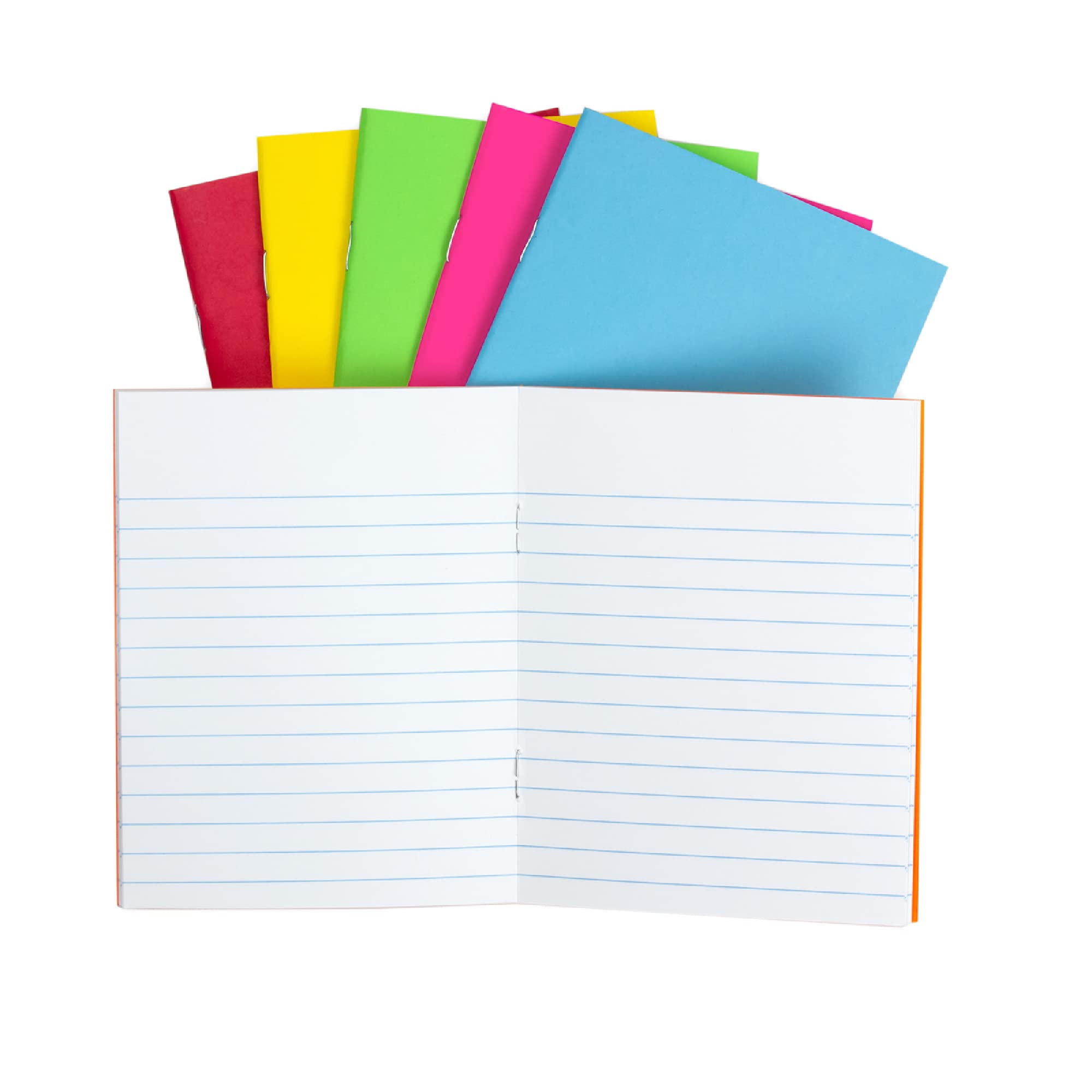 Hygloss 5.5 x 8.5 Inch Lined Notebooks - 100 Pack, 6 Color Assortment for Writing, Drawing & Journaling | Perfect for Sketchbooks, Art Projects, School Supplies & DIY Crafts