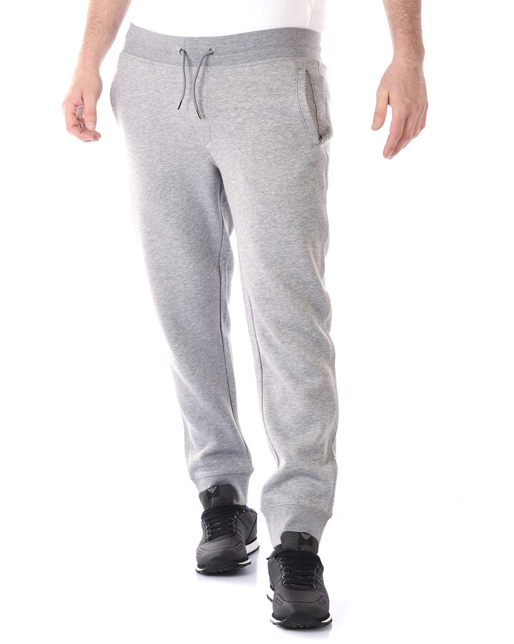 Emporio Armani Men's Casual Jogger Sweatpants - Soft Cotton Lounge Pants with Elastic Waistband for Gym, Travel & Home Comfort