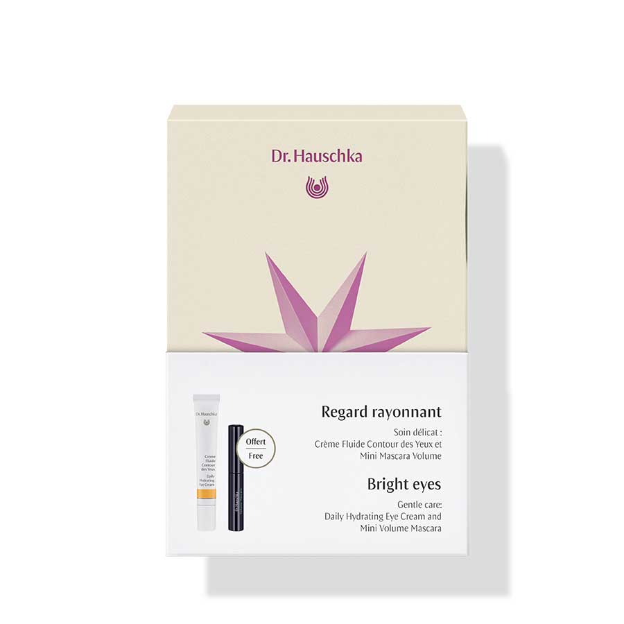 Dr. Hauschka Brightening Eye Care Set - Dark Circle & Puffiness Relief - Organic Eye Cream & Serum Duo for Brighter, Refreshed Eyes | Perfect for Morning Routine & Travel Skincare