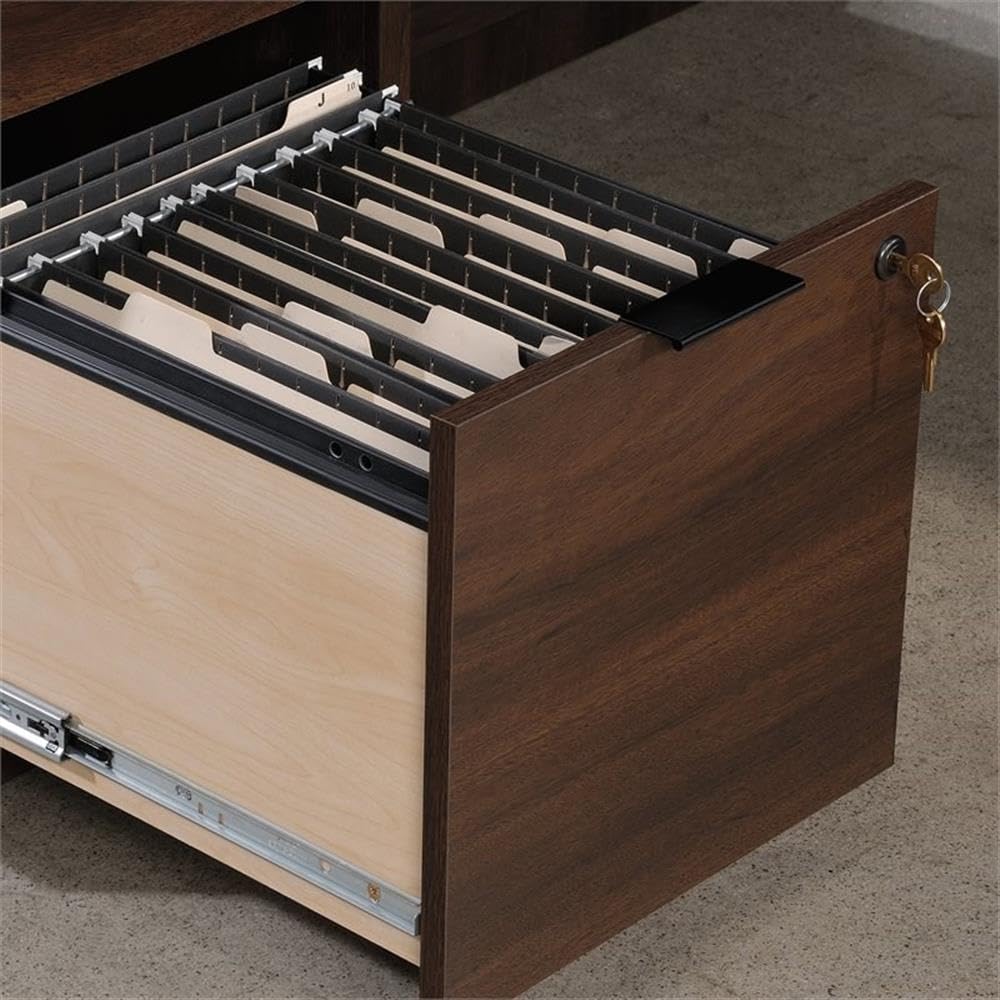 UrbanPro 60 Inch L-Shaped Wooden Computer Desk in Spiced Mahogany - Home Office Workstation for Gaming & Study | Modern Ergonomic Writing Desk for Small Spaces