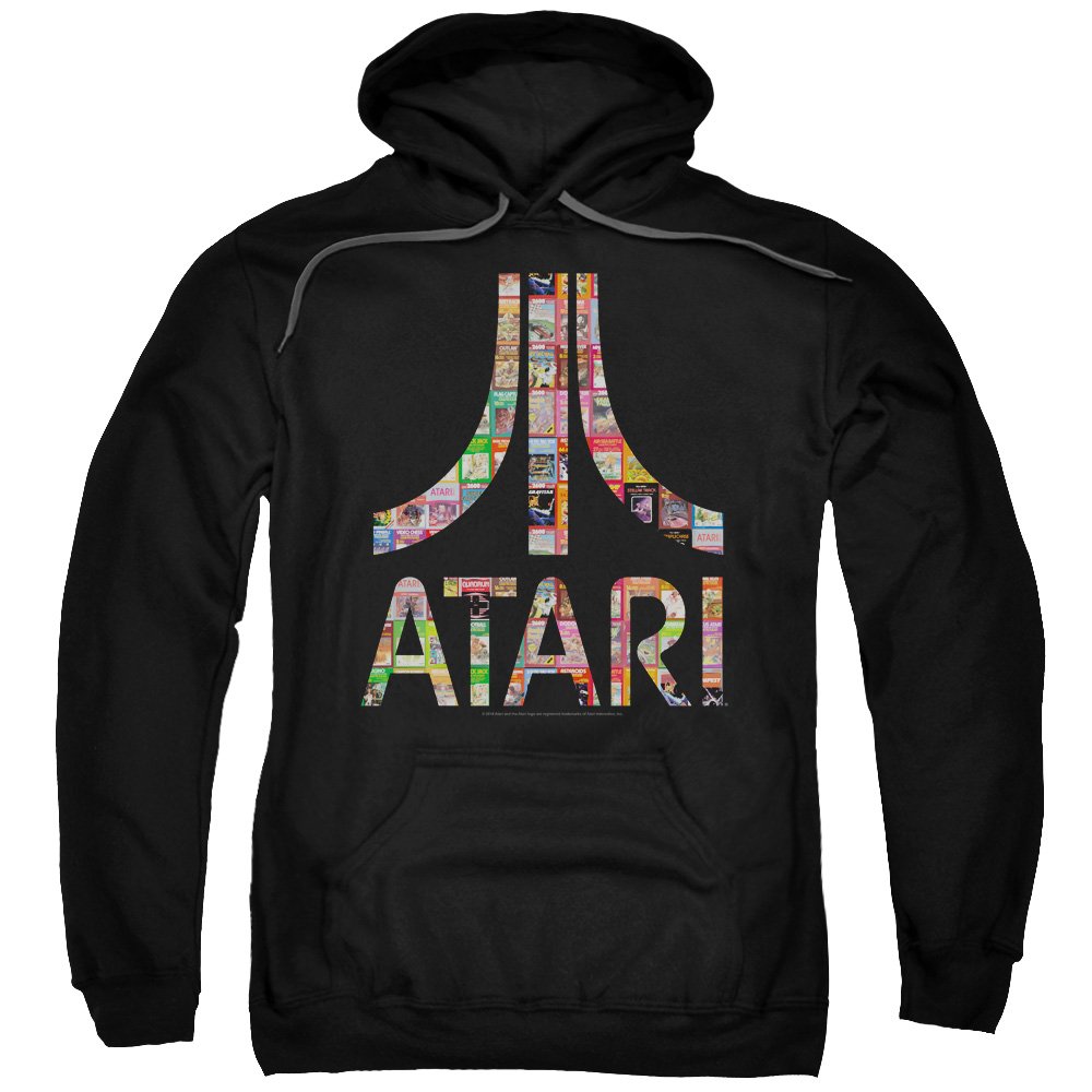 Atari Retro Gaming Men's Box Art Pullover Hoodie - Comfortable & Stylish Vintage Gamer Sweatshirt for Casual Wear & Gaming Enthusiasts