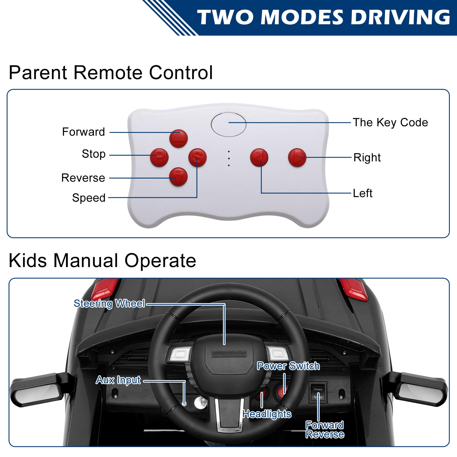 VALUE BOX 6V Electric Remote Control Truck - Kids Ride On Car with 3 Speeds, Music, LED Lights & Horn | Toddler Motorized Vehicle with Seat Belt | Best Gift for Boys & Girls | Perfect for Indoor Play & Outdoor Backyard Fun