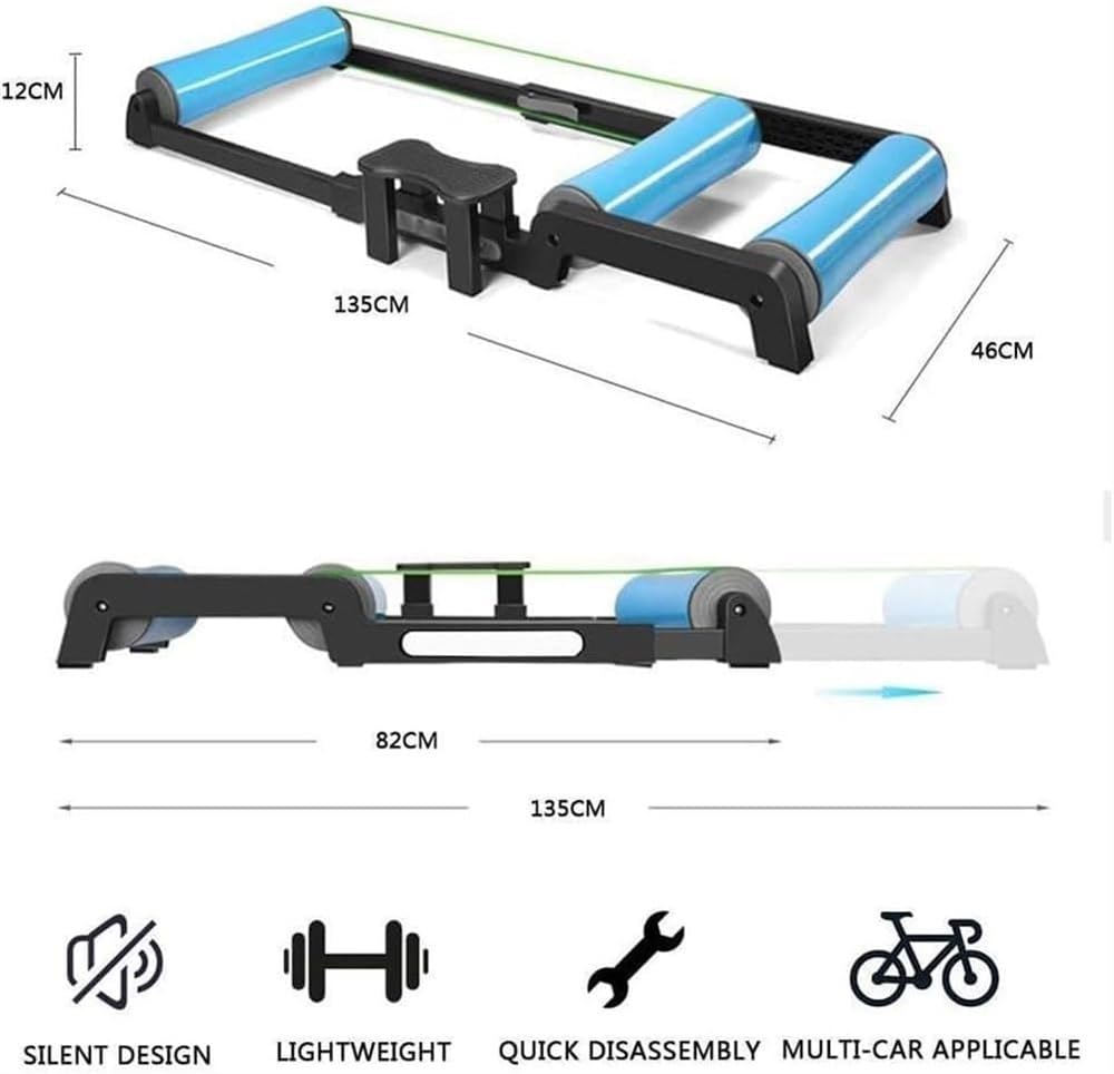 Professional Indoor Bike Folding Rollers - Adjustable Bicycle Trainer for 24