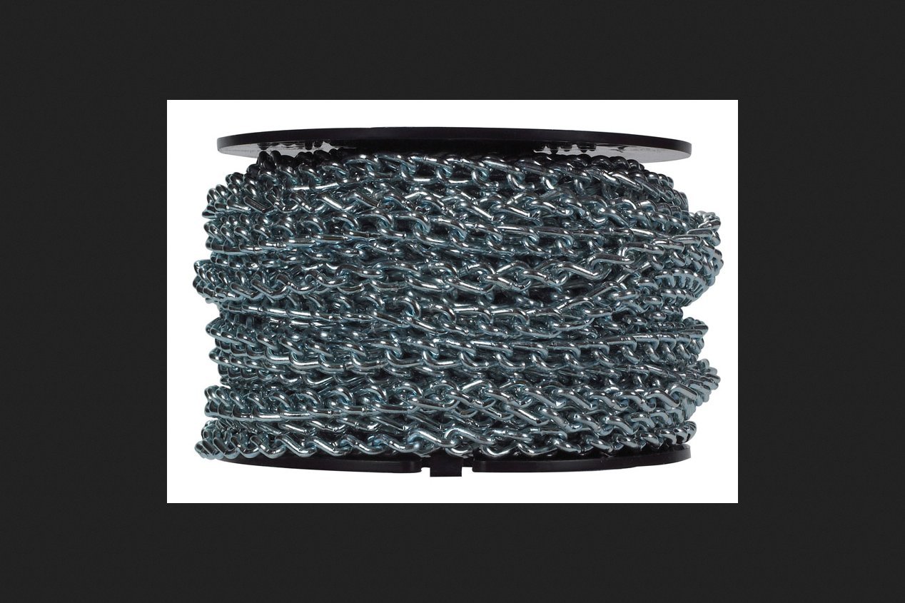 #2 Machine Chain - Bright Zinc Plated Steel for Industrial, Automotive & DIY Projects - Heavy Duty Hardware for Construction, Farming & Home Use