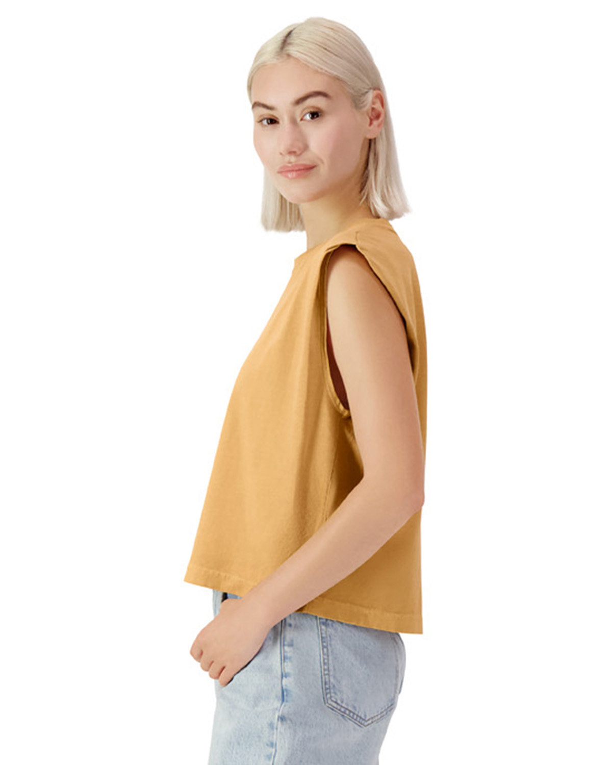 American Apparel 307GD Women's Garment Dyed Muscle Tank Top - Soft Vintage Style for Casual Wear, Gym & Summer Outfits