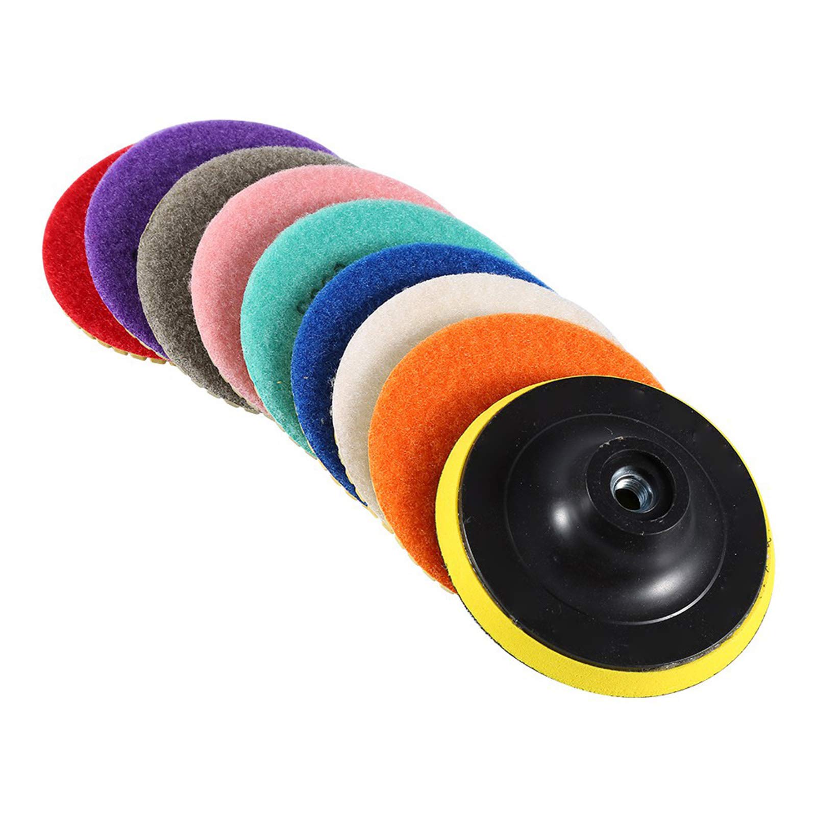 Premium Concrete Polishing Pads & Sandpaper Kit - Wet/Dry Grinding Discs for Floor Refinishing, Countertops & Stone Restoration - Sticky Back Pads for Angle Grinders & Polishers - Ideal for DIY & Professional Use
