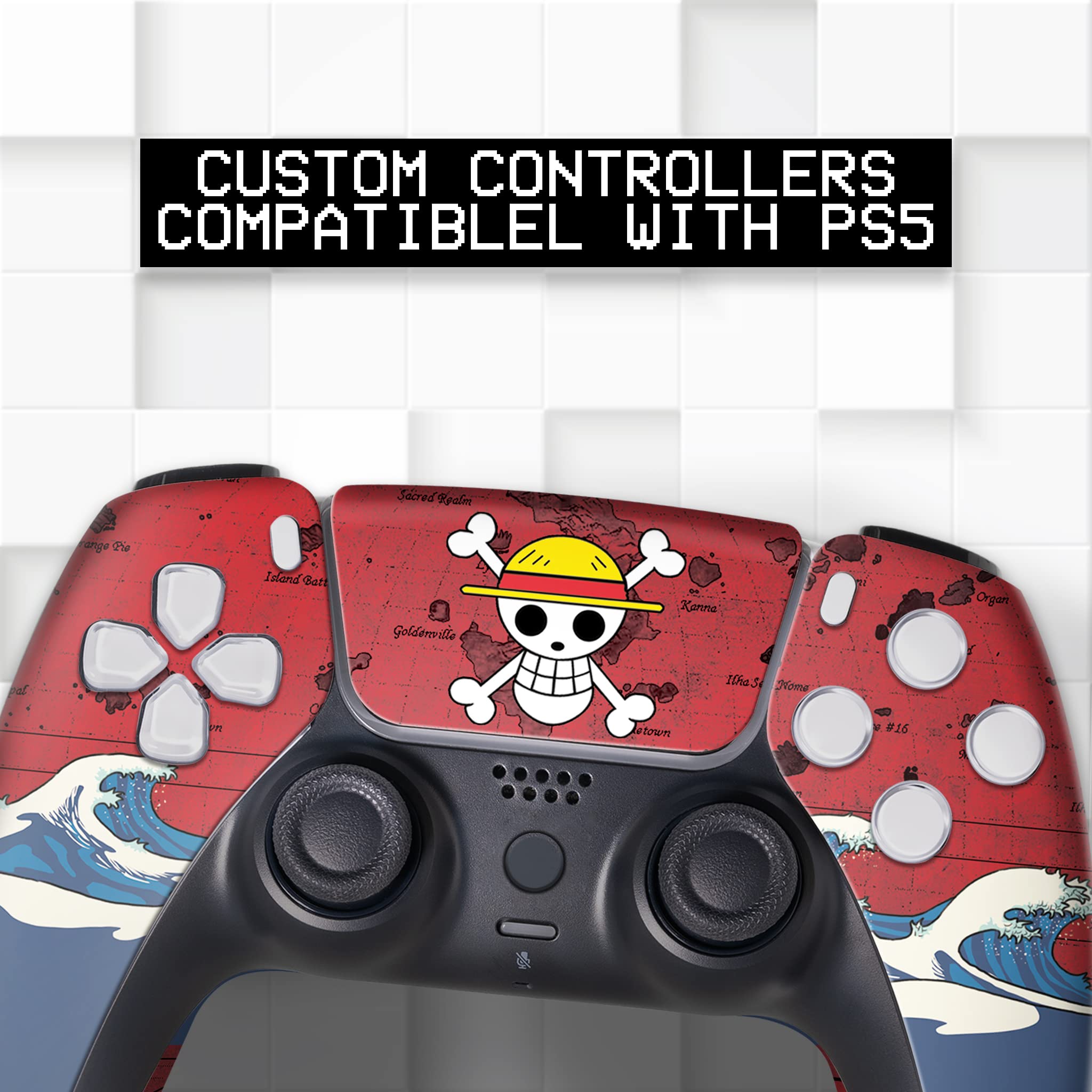 Custom Wireless PS5 Controller for Playstation 5 Console - Hydro-Dip Printed Gamepad with Premium Mods | Officially Licensed & Proudly Made in USA | Perfect for Competitive Gaming, Streaming & Long Play Sessions