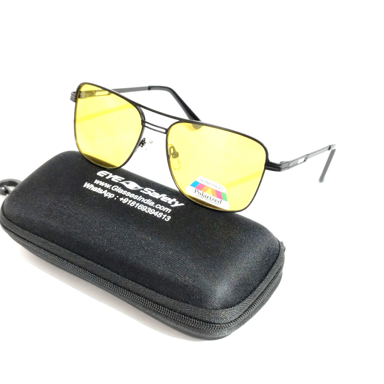 Yellow Polarized Night Driving Glasses - Anti-Glare UV Protection for Safe Night Vision - Perfect for Driving, Fishing & Outdoor Activities