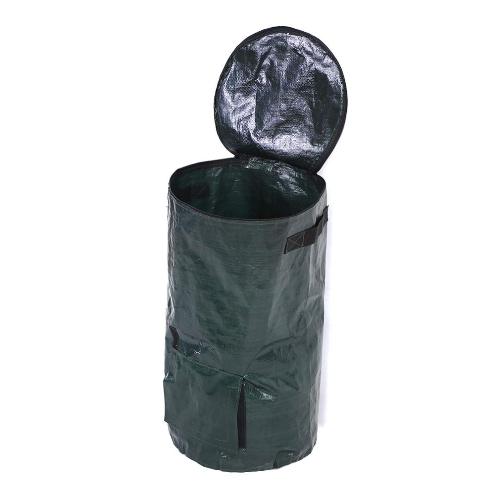 Ftory Collapsible Container Gardening Bag - Heavy Duty Reusable Garden Storage Bag for Lawn, Pool, Leaf Waste (35 x 60cm) - Perfect for Yard Cleanup, Composting & Outdoor Organization