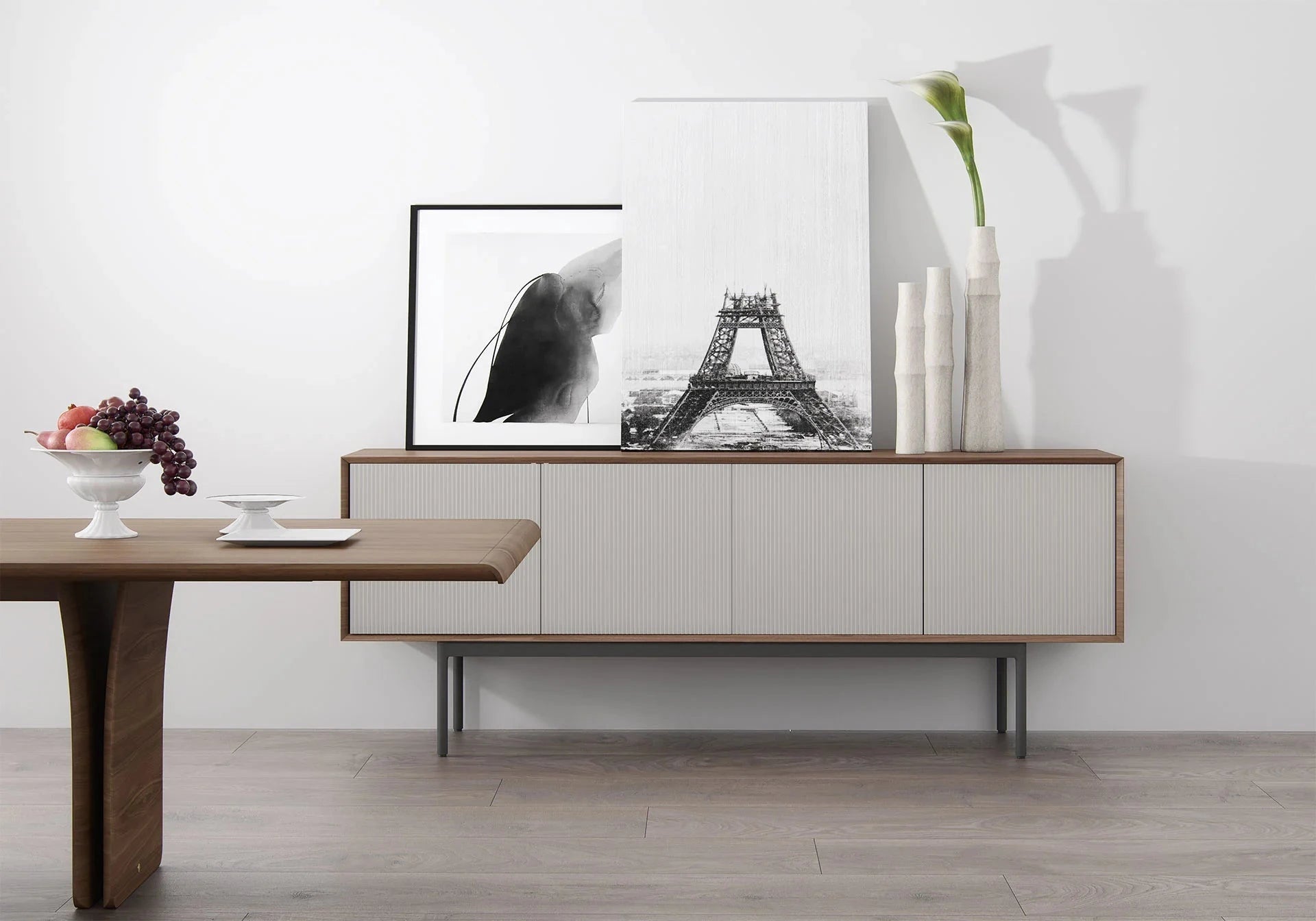Suttonne Modern Dining Sideboard Buffet Cabinet - 2 Color Options for Living Room, Dining Room & Entryway Storage