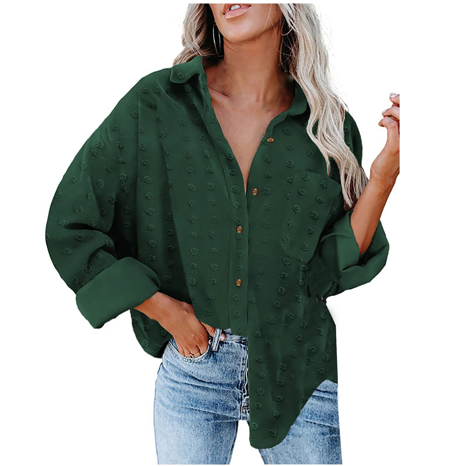 Women's Chiffon Pants Suits - Solid Color Lapel Long Sleeve Blouse with Buttoned Loose Cardigan Top | 2-Piece Matching Outfit Set for Summer | Perfect for Office Wear, Business Meetings & Special Occasions