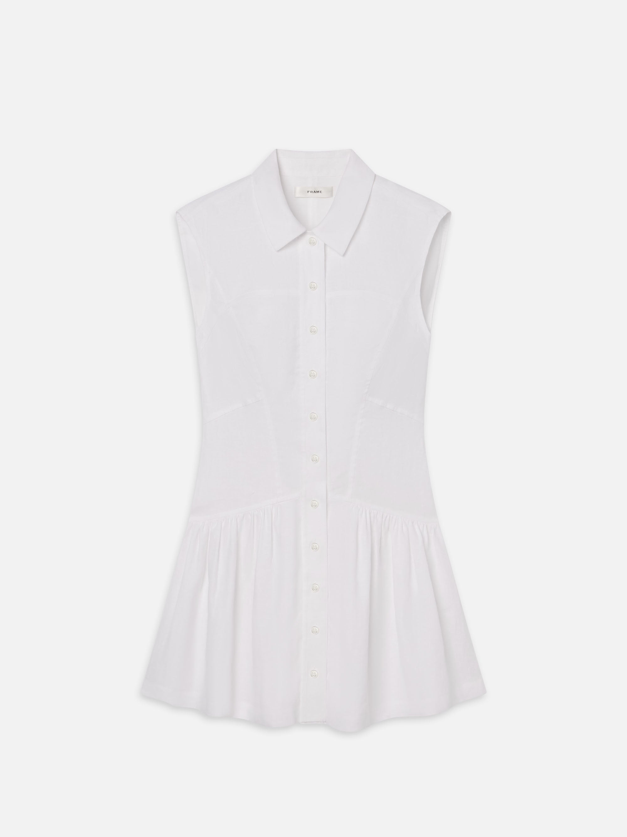 Breathable White Linen Day Dress for Women - Perfect for Summer, Beach, and Casual Outings