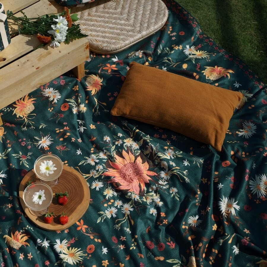XL Native Botanical Premium Sand-Free Beach Towel - Quick Dry, Ultra Absorbent, Lightweight for Pool, Beach, Yoga & Travel