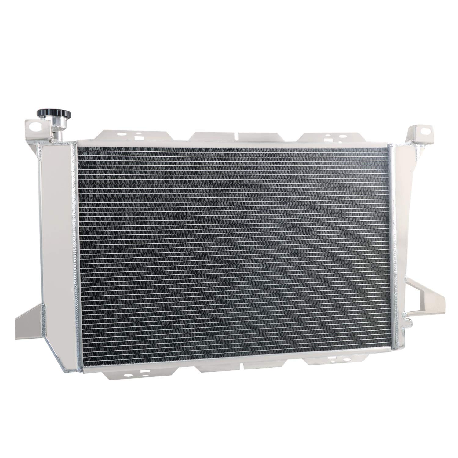 High-Performance 4 Row Aluminum Radiator for 1985-1996 Ford F150 F250 F350 Bronco - Complete Cooling Kit with Fan Shroud & Thermostat Relay - Perfect for Off-Roading, Towing & Hot Weather Driving