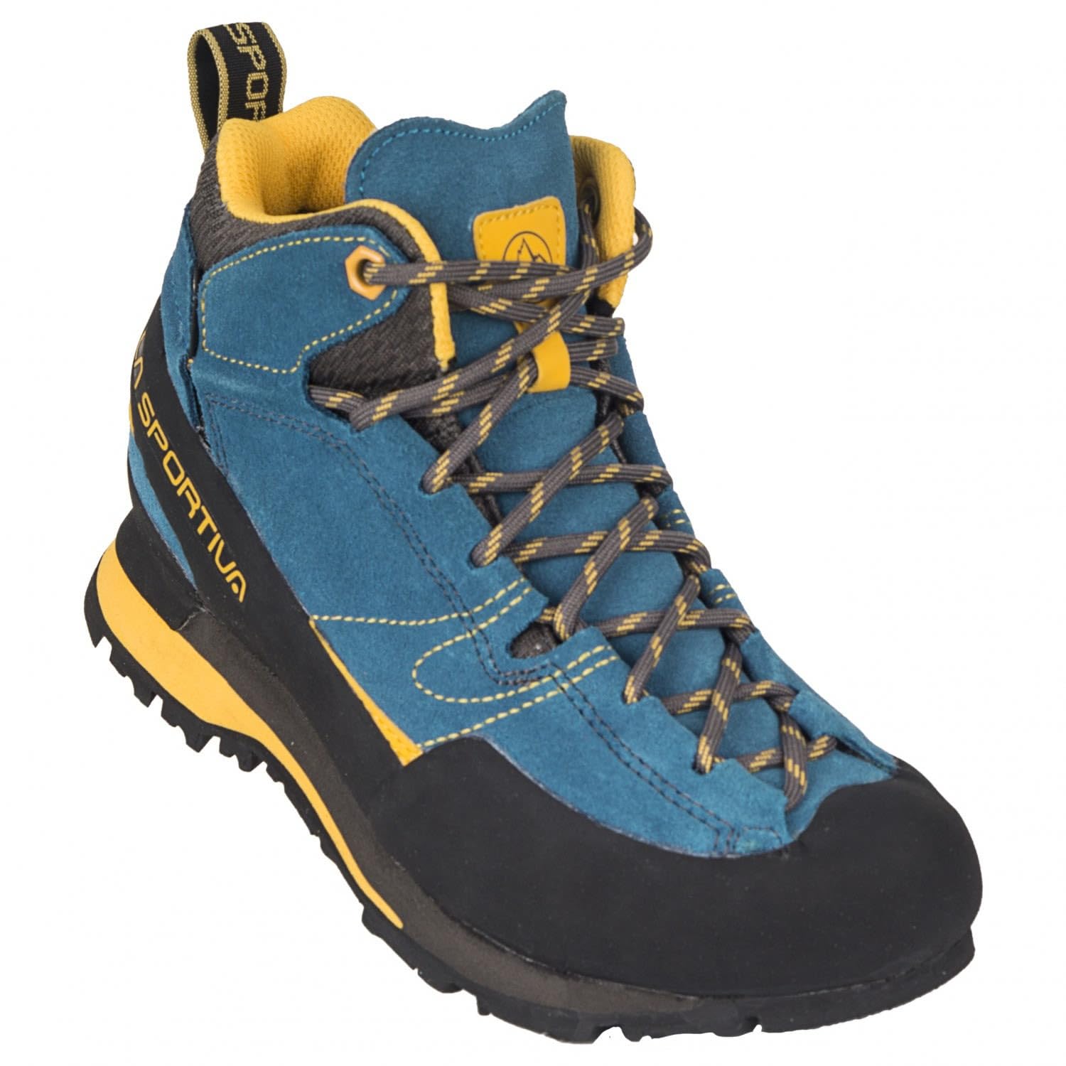 LA SPORTIVA Unisex Hiking Boots for Men & Women - Lightweight, Waterproof Trekking Shoes - Blue & Yellow - Size 38 EU - Perfect for Mountain Trails, Outdoor Adventures & Camping