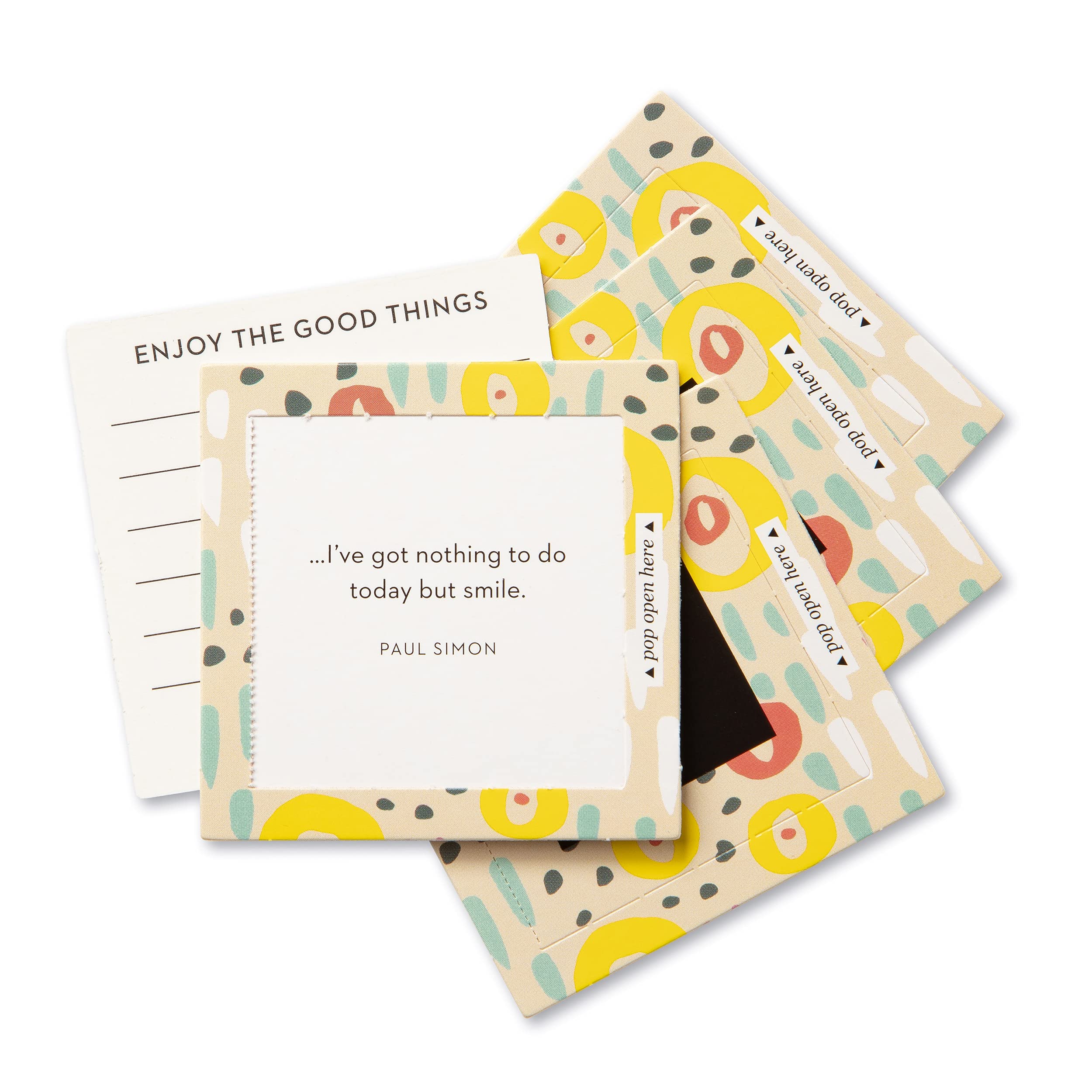 ThoughtFulls Pop-Open Greeting Cards - Happy Day Collection with 30 Unique Inspirational Messages - Perfect for Birthdays, Thank You Notes & Daily Encouragement
