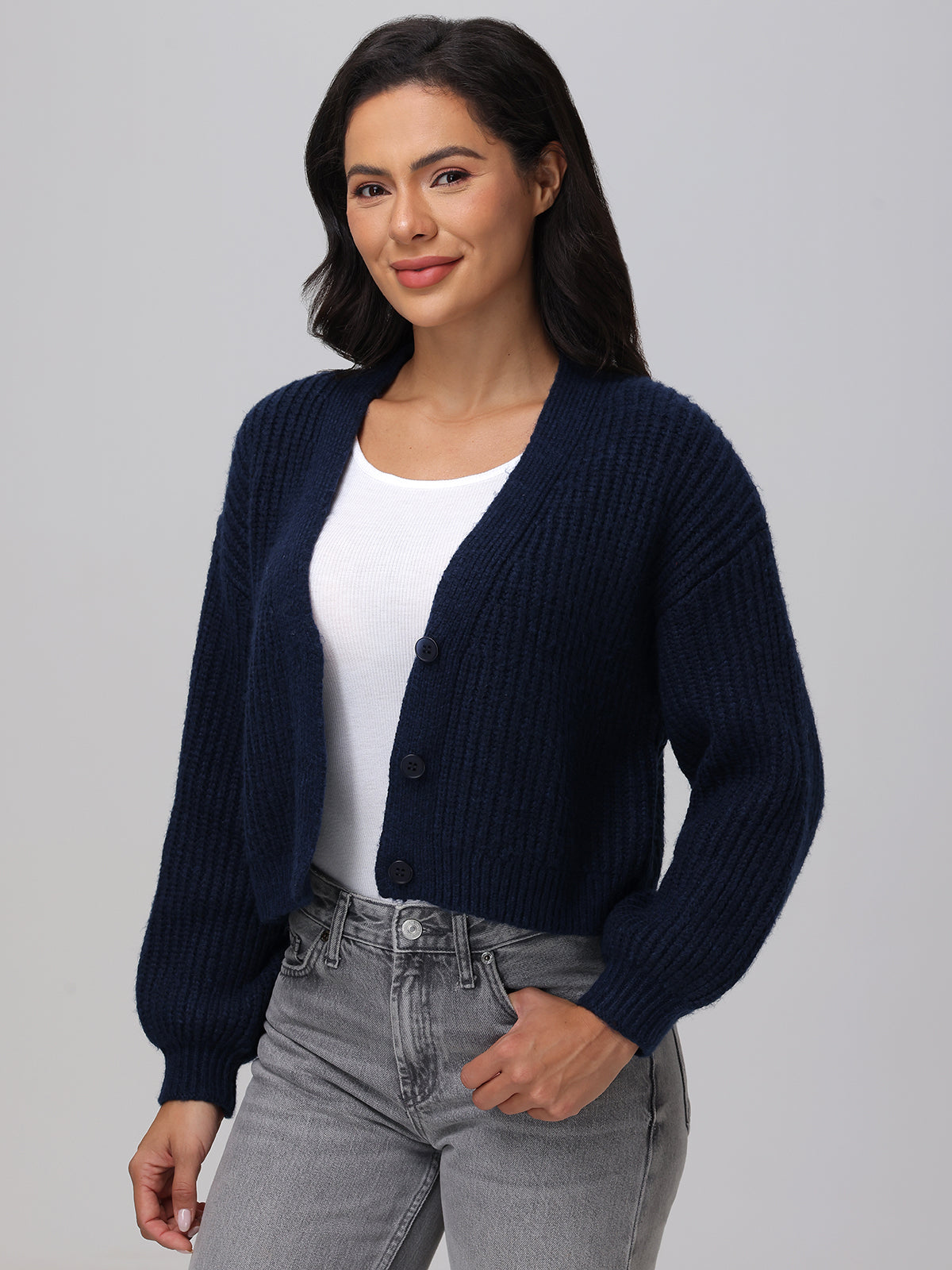 Libby Women's Button Down Cardigan Sweater - Soft & Cozy Knit Open Front Long Sleeve Wrap - Perfect for Office, Casual Wear & Fall Layering