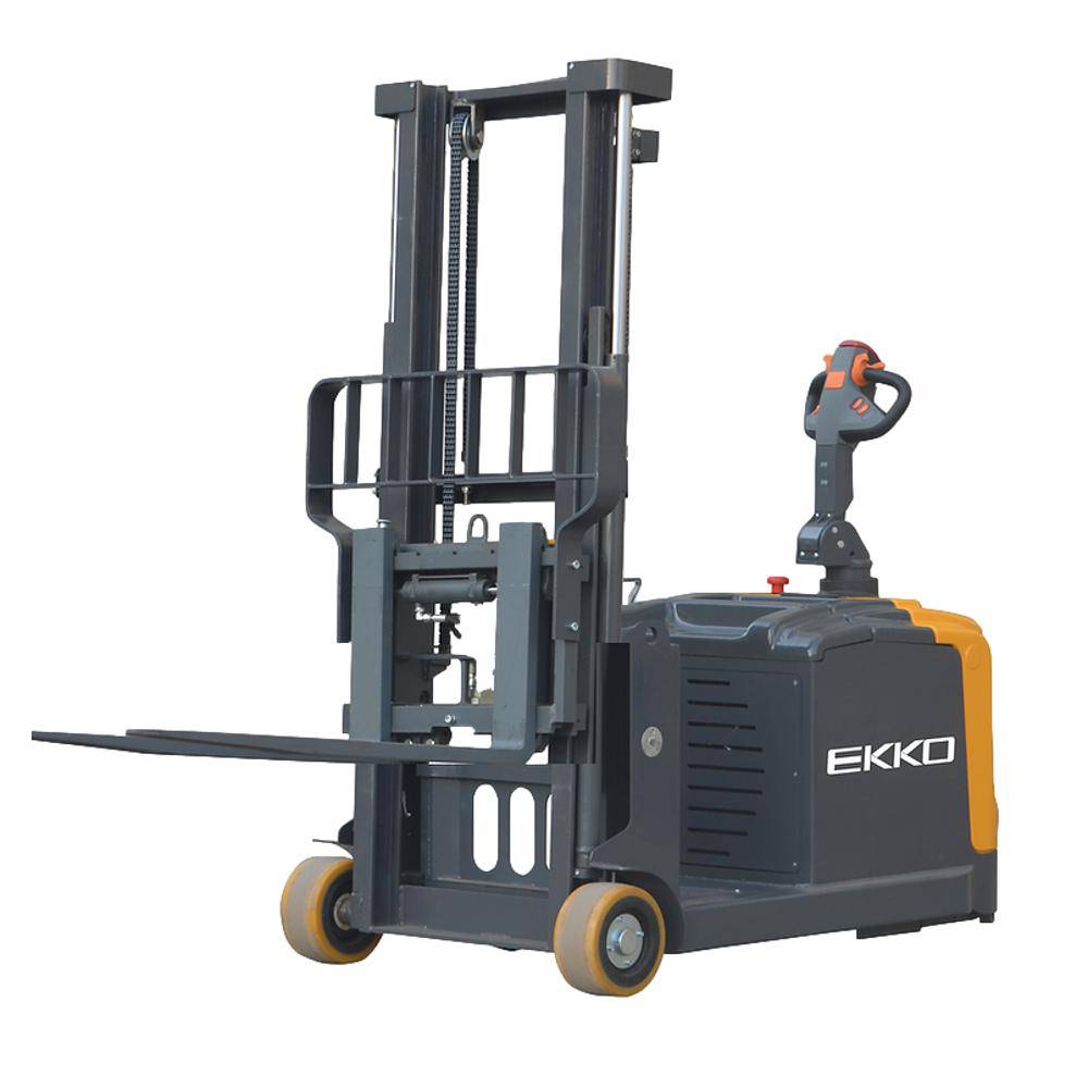 EKKO EK14S 130 Counterbalanced Walkie Stacker with Side Shifting - 3300 lbs Capacity for Warehouse, Factory & Industrial Material Handling