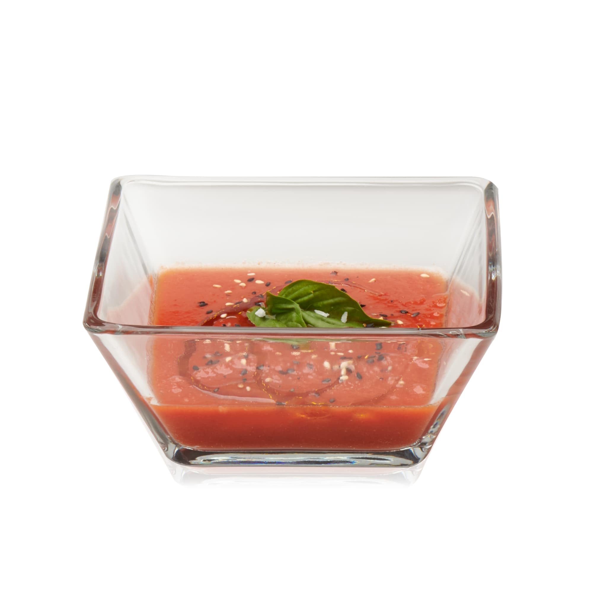 Libbey Tempo 12-Piece Square Glass Dinnerware Set - Clear Glass Plates & Bowls, Dishwasher Safe for Everyday Use, Dinner Parties, and Formal Dining